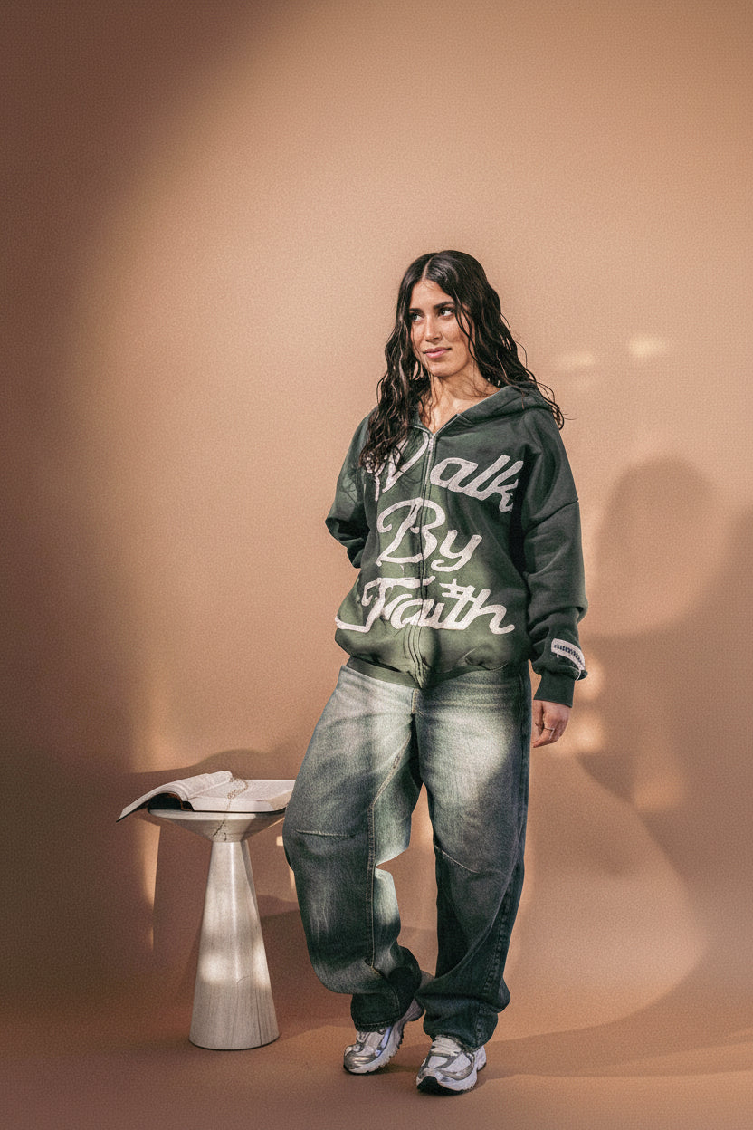 Walk by Faith - Full-Zip Hoodie